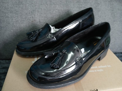 Clarks black patent havisham - black,