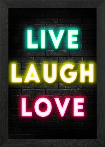 Live laugh love framed wall - love,