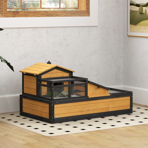 Pawhut wooden tortoise house - pawhut,