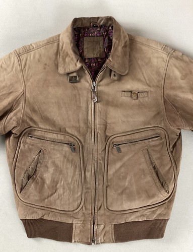 Vintage leather flight jacket - vintage,