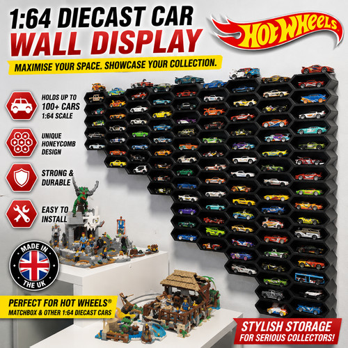 Diecast car wall display - 1:64,
