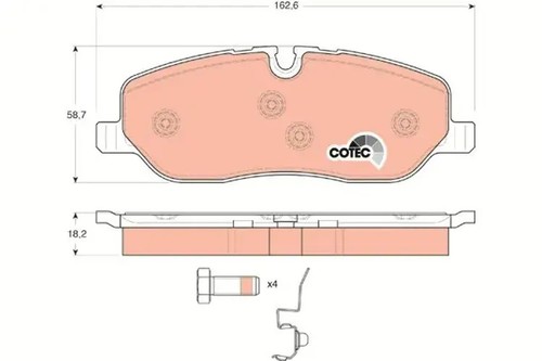 Brake pads gdb1631 - pads, for