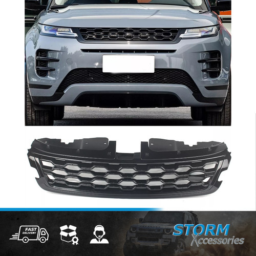 Front grille gloss - -, black