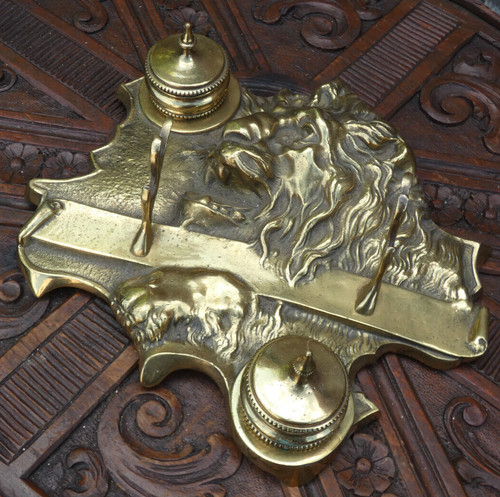 Antique french bronze lion - antique,