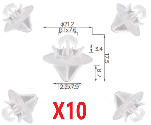 10x side body moulding strip - side,