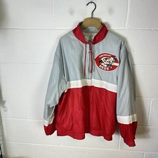 Vintage Cincinnati Reds Jacket Mens Large Grey Chalk Line Baseball Pullover 90s*