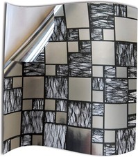 48 Bathroom Black Silver Chrome Tile STICKERS Transfers For Kitchen 6x6 inch 15x