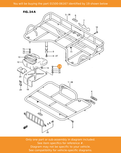 Suzuki bolt 01500 06167 oem - 01500-06167,