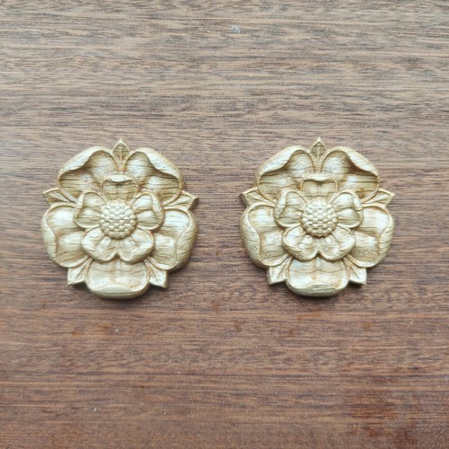 Pair solid oak 50mm tudor - pair,