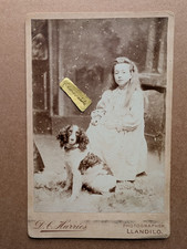 OLD CABINET PHOTO GIRL DRESS