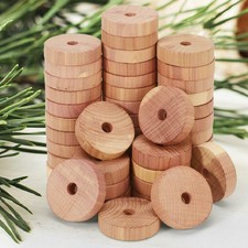 100% Natural Cedar Wood Moth Repellent for Wardrobes Drawers Hanging Cedar Rings
