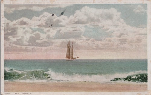 Antique postcard yacht emma - postcard,