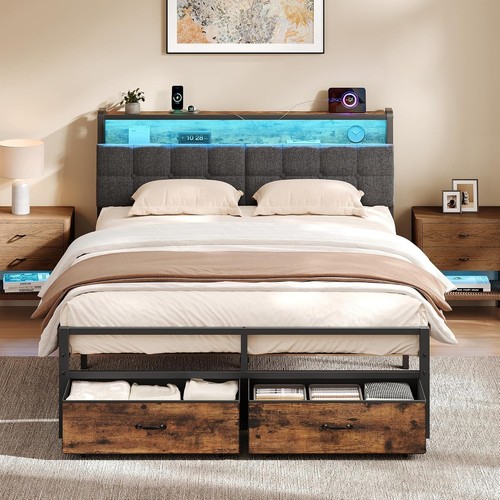 Double size bed frame metal - double,