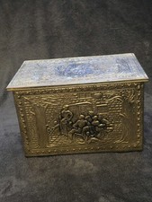 Antique Brass Coated Coal Box 