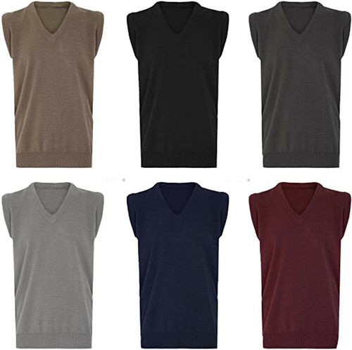 Men plain knitted neck - v,