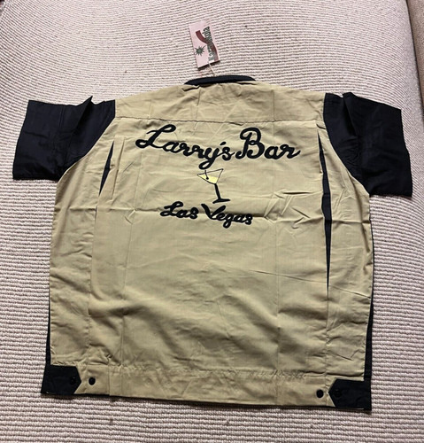 Embroidered bowling shirt