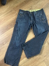 ETO MENS DENIM WIDE LEG    JEANS  SIZE   38 SHORT