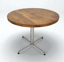 VINTAGE RETRO CHROME FORMICA ROUND KITCHEN DINING OCCASIONAL CAFE TABLE 1960s