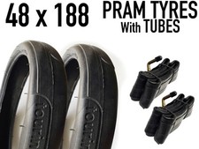 2x Pram Tyre + Tube - 48 x 188