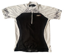 Louis Garneau Men's Cycling Jersey Black & White Short Sleeves Size Medium