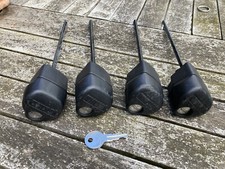 Thule 31700 square bar Tensioner/ Tightening Rods,End Caps,Locks & Key- Set Of 4