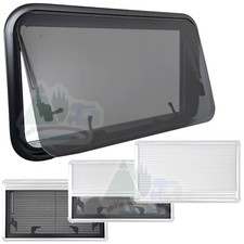 CAMPER VAN WINDOWS CURVED ALUMINIUM FRAME PRIVACY TINTED DUCATO SPRINTER CRAFTER