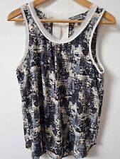 Pleione Abstract Floaty Vest Blouse Top Size S