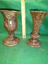 Vintage Cast Iron Floral Urn