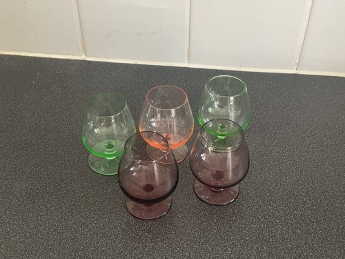 Vintage mini brandy - , glasses