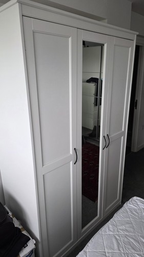 Ikea wardrobe songesand white - ikea,