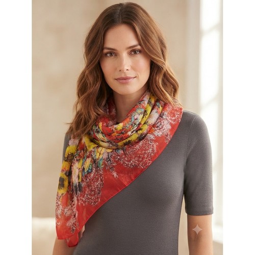 Sunshine poppy scarf red - poppy,