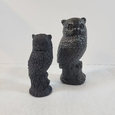 2 X Crafted Owl Statues