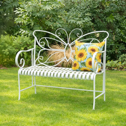 Grey metal butterfly - grey,