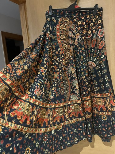 Long cotton skirt maxi - long,
