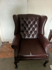 Burgundy Antique Chesterfield
