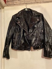 Top shop Black Cropped PVC Jacket