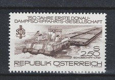 Austria River Ship barge stamp
