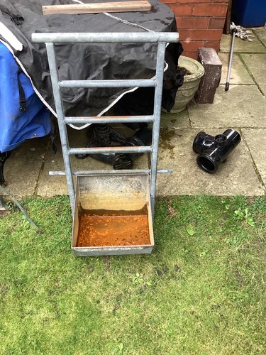 Galvanised cattle trough