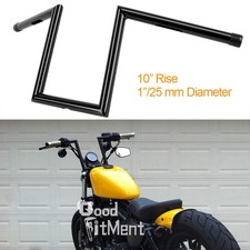 10" Rise 1" Motorcycle Handlebar Z-Bar For Harley Sportster XL1200 XL883 Iron
