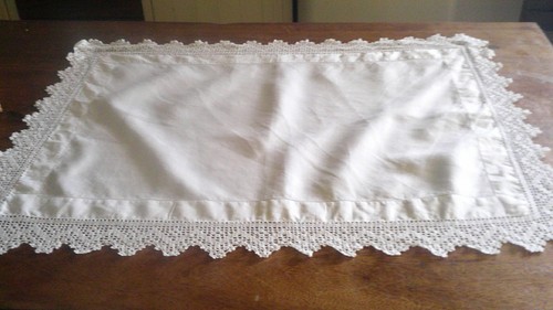 Vintage irish linen table - linen,