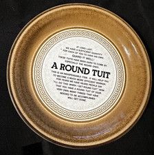 A Round Tuit plate made by Denby