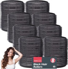SOL 8pk Black Hair Rollers for