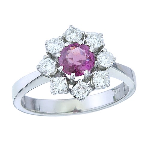 Ring ruby brilliant 585 white - ring,