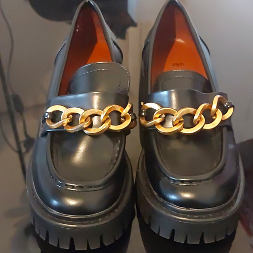 Zara women black leather - zara,