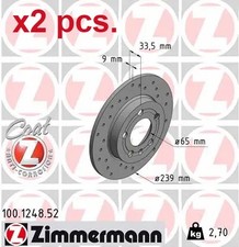 X2 PCS REAR BRAKE DISC ROTOS