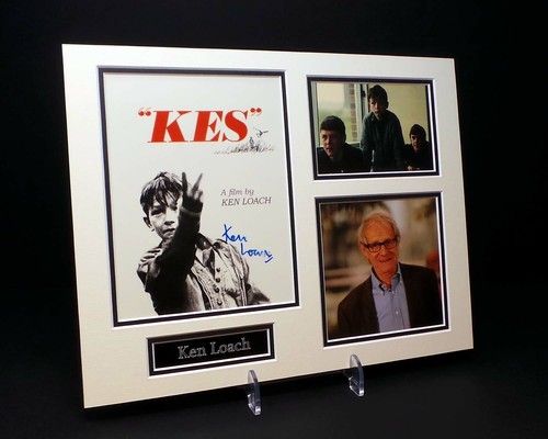 Ken loach signed mounted - ken,