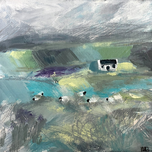 Moody landscape painting - landscape,