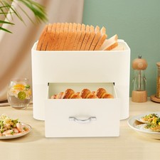 Modern Bread Bin Milky White