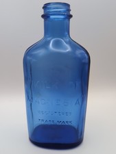 Vintage Blue milk of magnesia bottle 17cms
