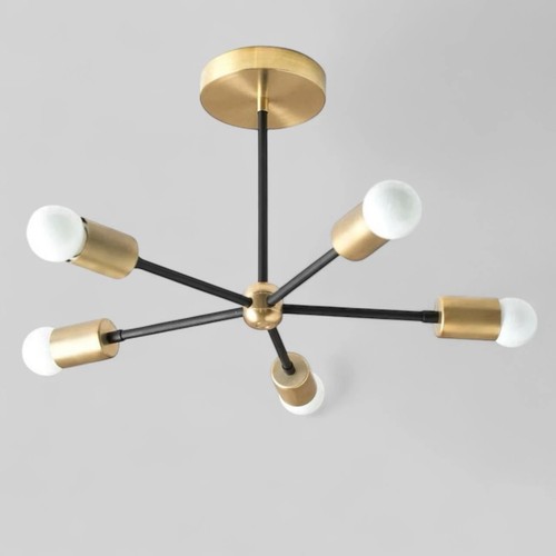 Arm brass chandelier mid - 5,